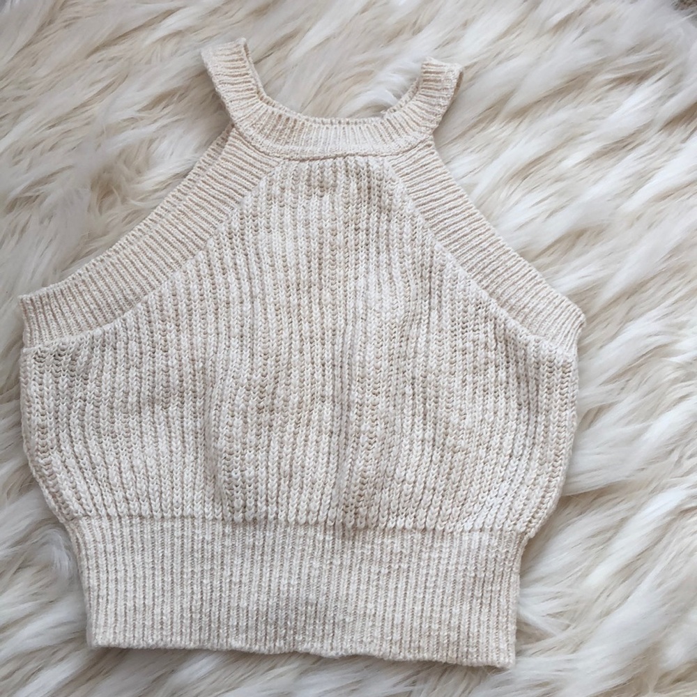 NWOT cable knit ivory top
